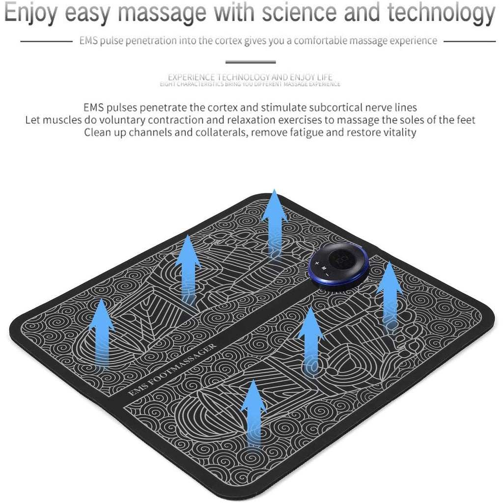 EMS Electric Foot Massager Mat | Blood Circulation Pad Health Care (Without Box)