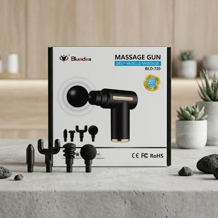 Blue Idea Multipurpose Professional Massage Gun – Deep Tissue Muscle Massager
